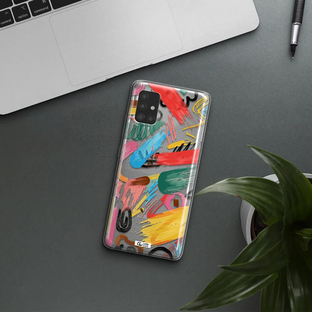 Oil Paint Abstract Samsung A51 Clear TPU Case