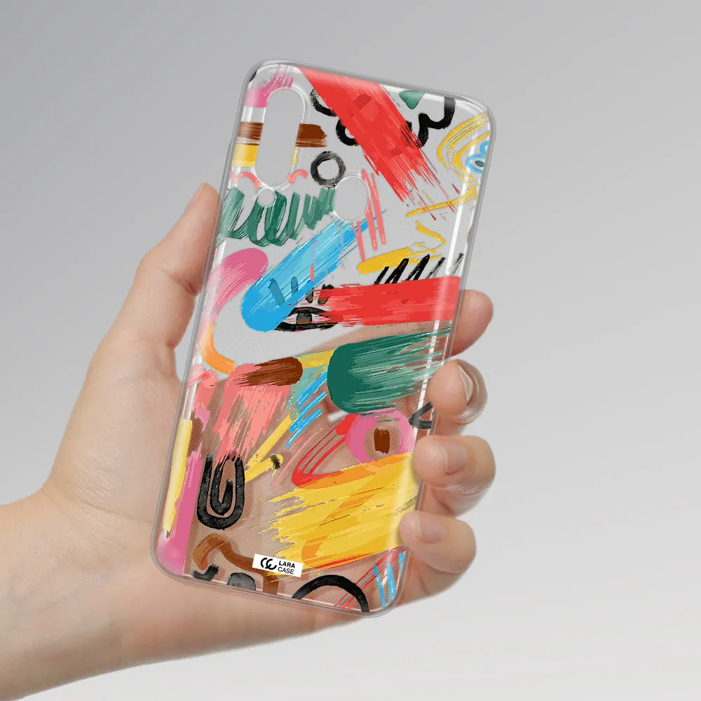 Oil Paint Abstract Samsung A60 Clear TPU Case