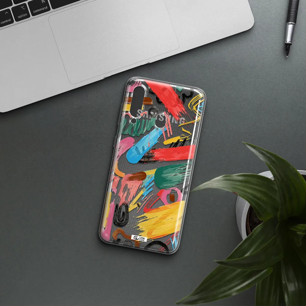 Oil Paint Abstract Samsung A60 Clear TPU Case