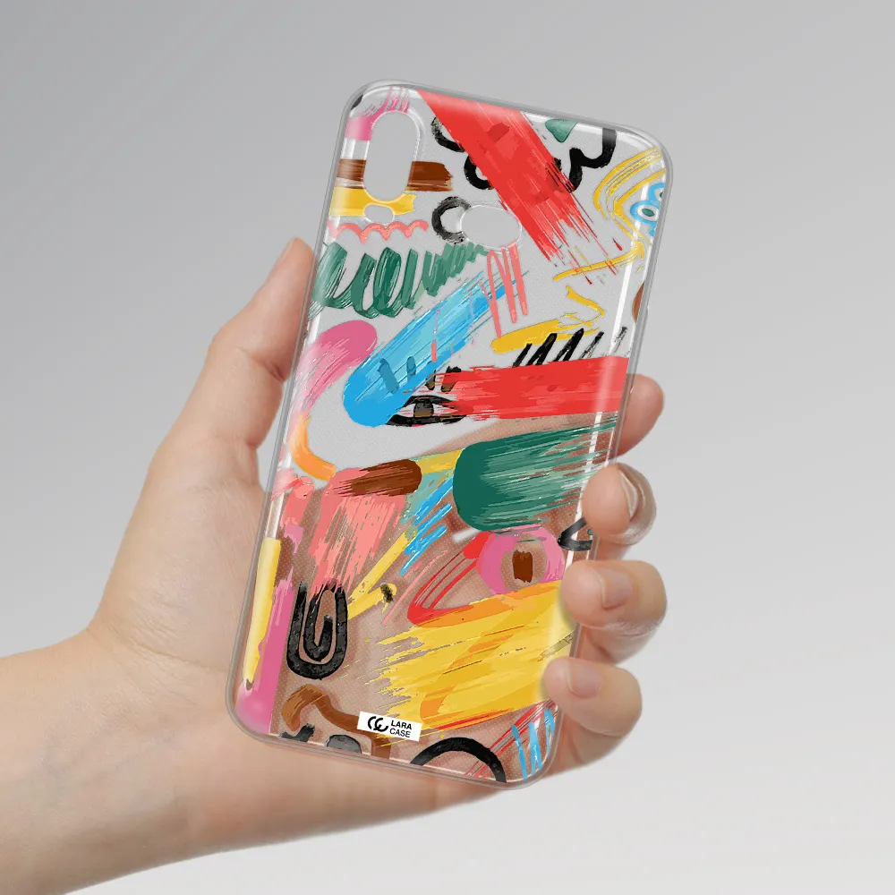 Oil Paint Abstract Samsung A6S Clear TPU Case