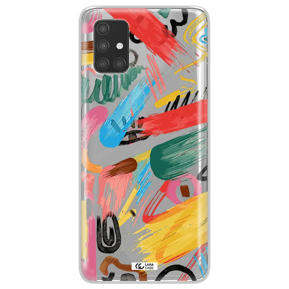 Oil Paint Abstract Samsung A71 Clear TPU Case