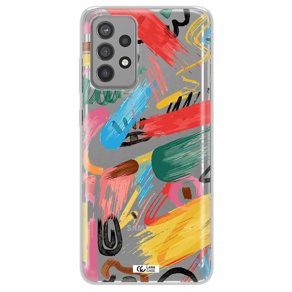 Oil Paint Abstract Samsung A72 Clear TPU Case
