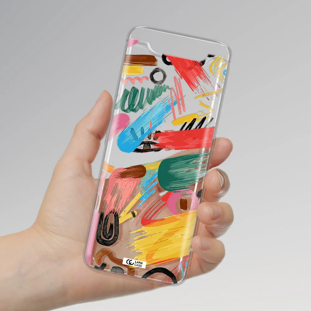Oil Paint Abstract Samsung A80 Clear TPU Case