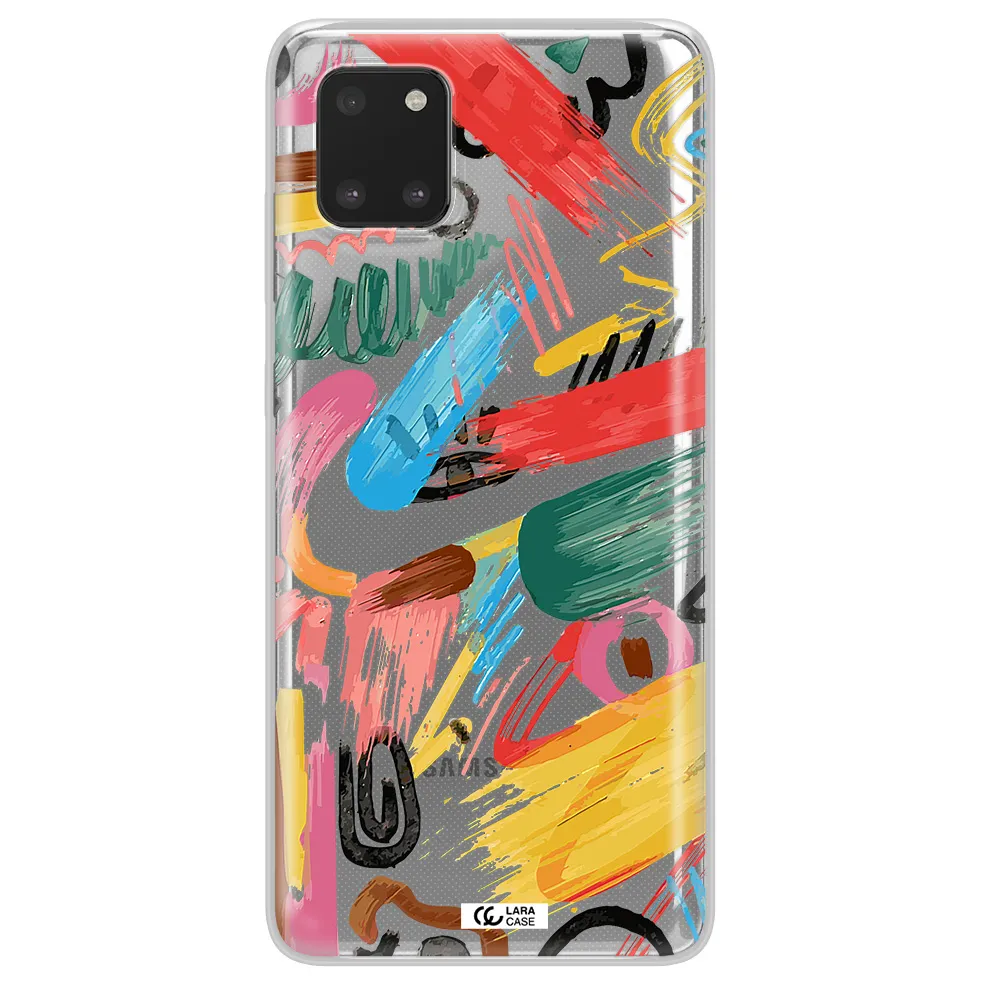 Oil Paint Abstract Samsung A81 Clear TPU Case