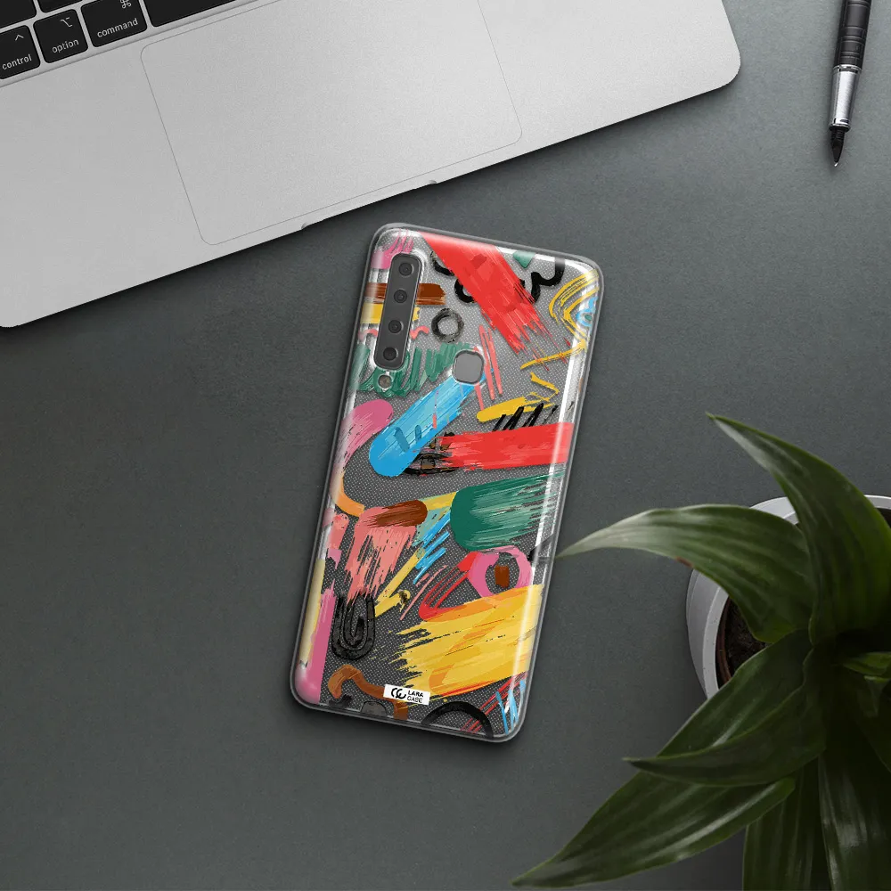 Oil Paint Abstract Samsung A9 2018 Clear TPU Case
