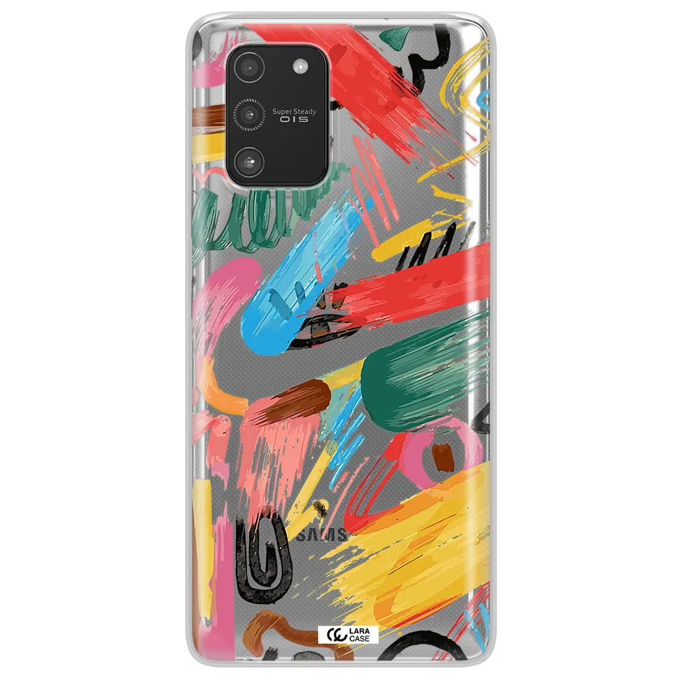 Oil Paint Abstract Samsung A91 Clear TPU Case
