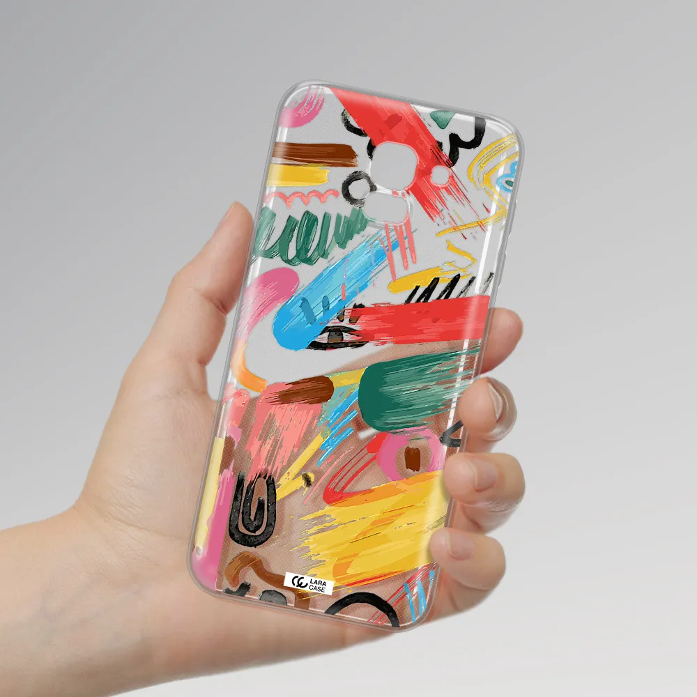 Oil Paint Abstract Samsung J6 Clear TPU Case