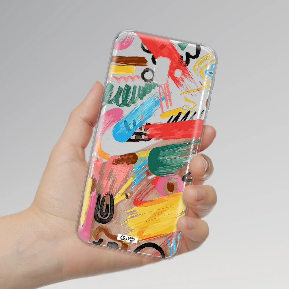 Oil Paint Abstract Samsung J6 Plus Clear TPU Case