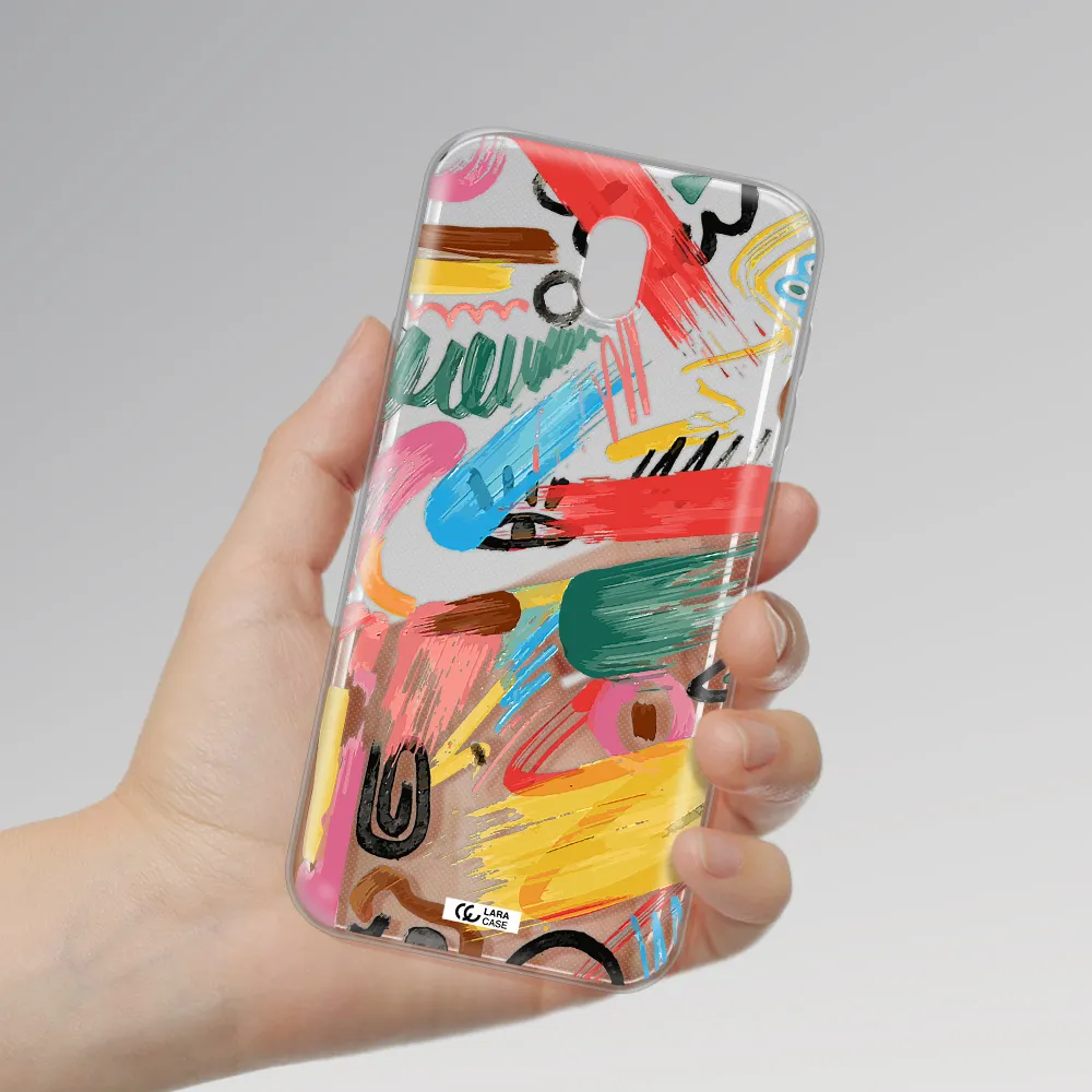 Oil Paint Abstract Samsung J7 Pro Clear TPU Case