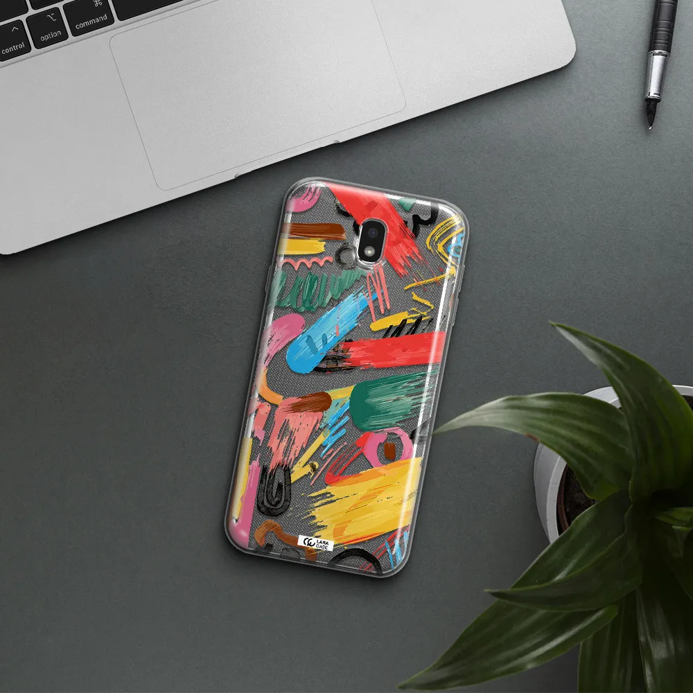 Oil Paint Abstract Samsung J7 Pro Clear TPU Case