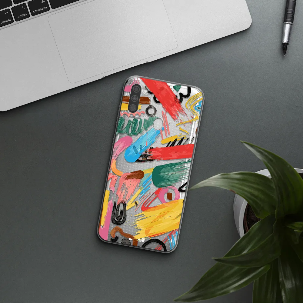 Oil Paint Abstract Samsung M11 Clear TPU Case