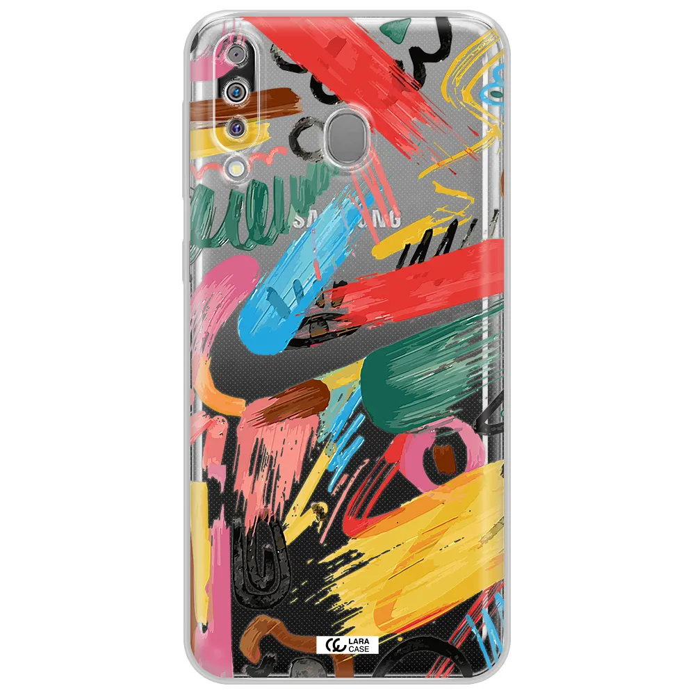 Oil Paint Abstract Samsung M30 Clear TPU Case