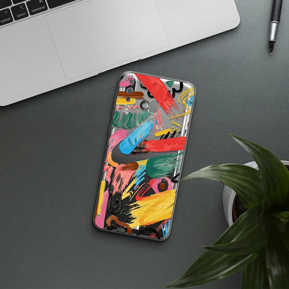 Oil Paint Abstract Samsung M30 Clear TPU Case