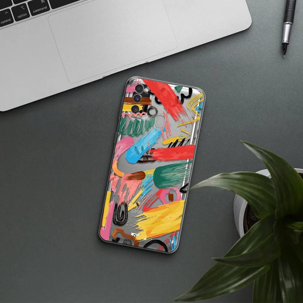 Oil Paint Abstract Samsung M30S Clear TPU Case