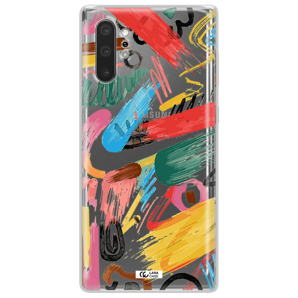 Oil Paint Abstract Samsung Note 10 Plus Clear TPU Case
