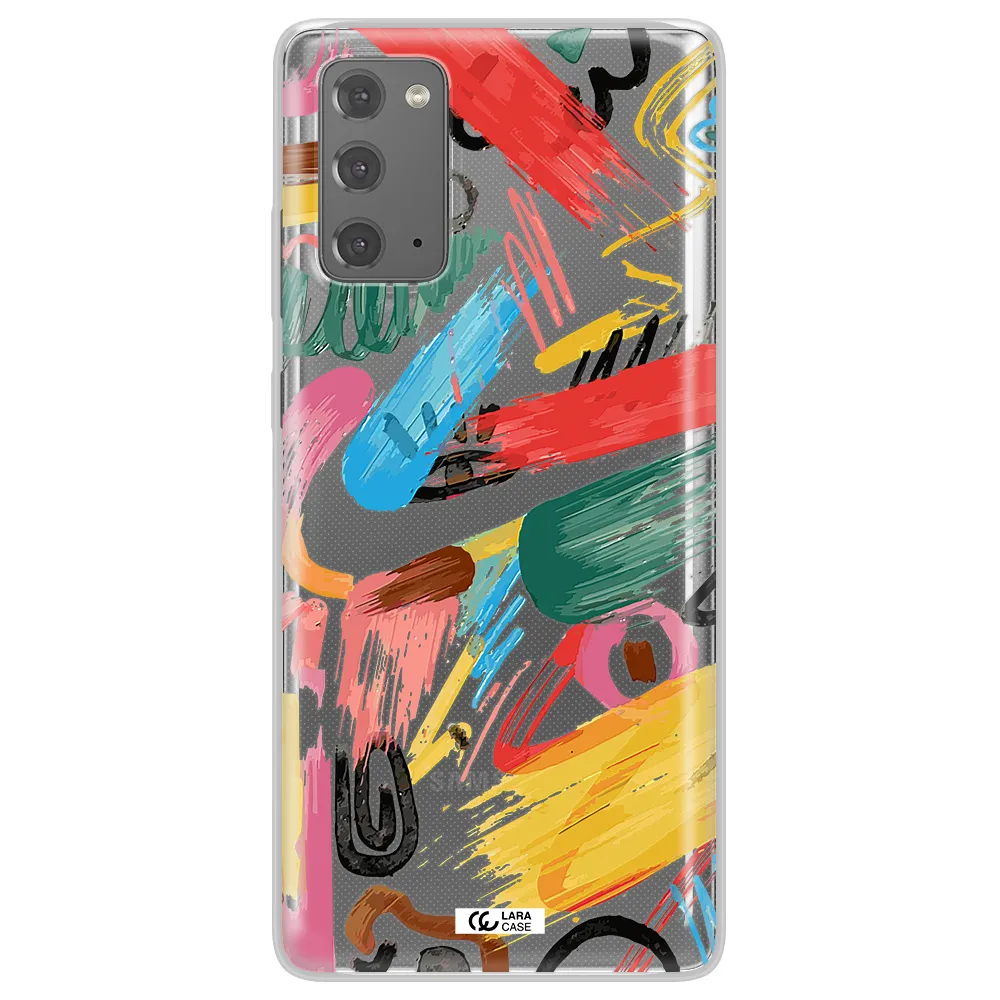 Oil Paint Abstract Samsung Note 20 Clear TPU Case