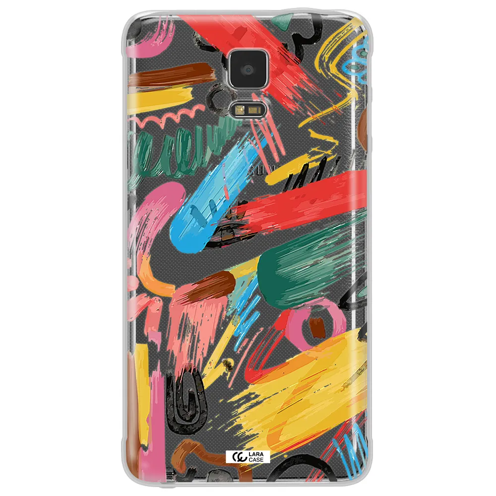 Oil Paint Abstract Samsung Note 4 Clear TPU Case
