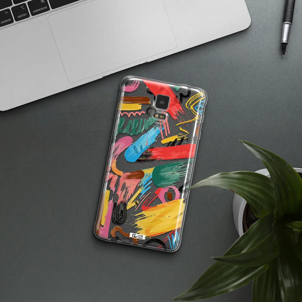 Oil Paint Abstract Samsung Note 4 Clear TPU Case