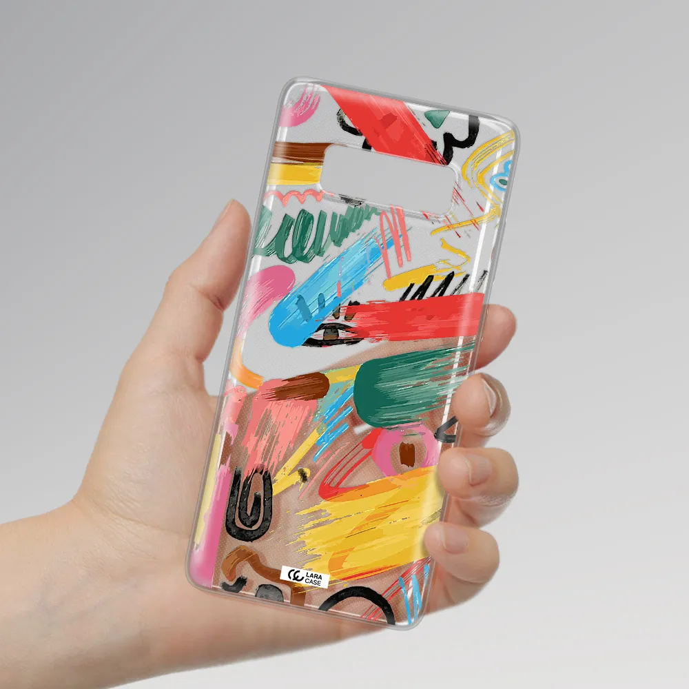 Oil Paint Abstract Samsung Note 8 Clear TPU Case