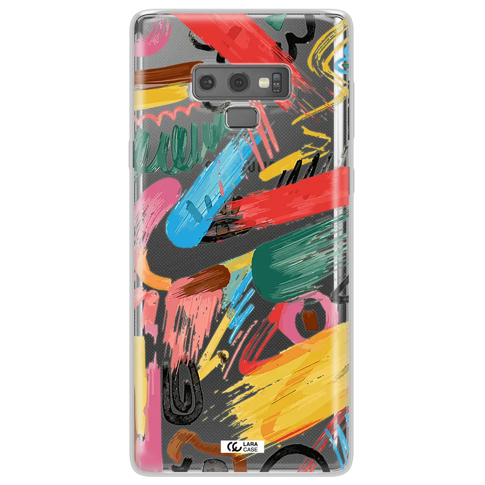 Oil Paint Abstract Samsung Note 9 Clear TPU Case
