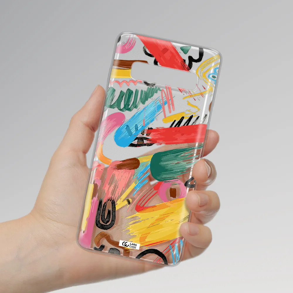Oil Paint Abstract Samsung S10 Plus Clear TPU Case