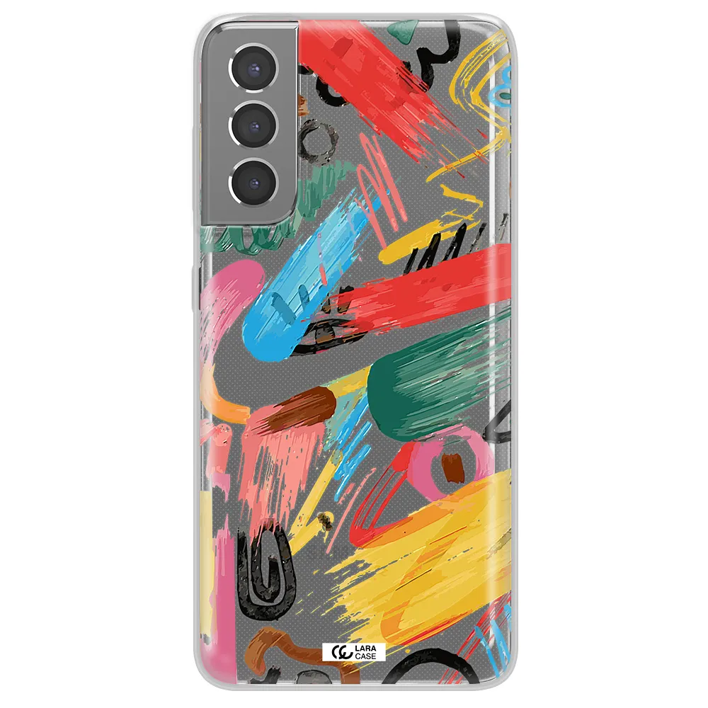 Oil Paint Abstract Samsung S21 Clear TPU Case