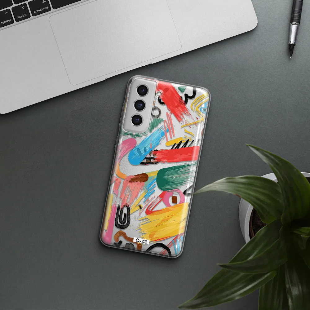 Oil Paint Abstract Samsung S21 Fe Clear Tpu Case
