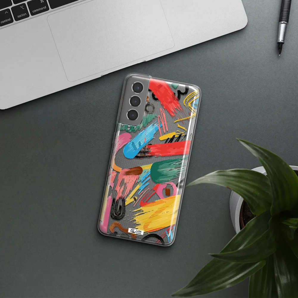 Oil Paint Abstract Samsung S21 Plus Clear TPU Case