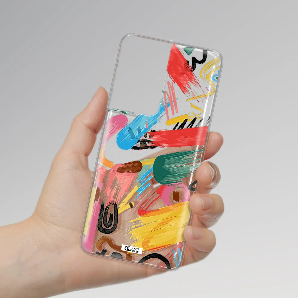 Oil Paint Abstract Samsung S21 Ultra Clear TPU Case