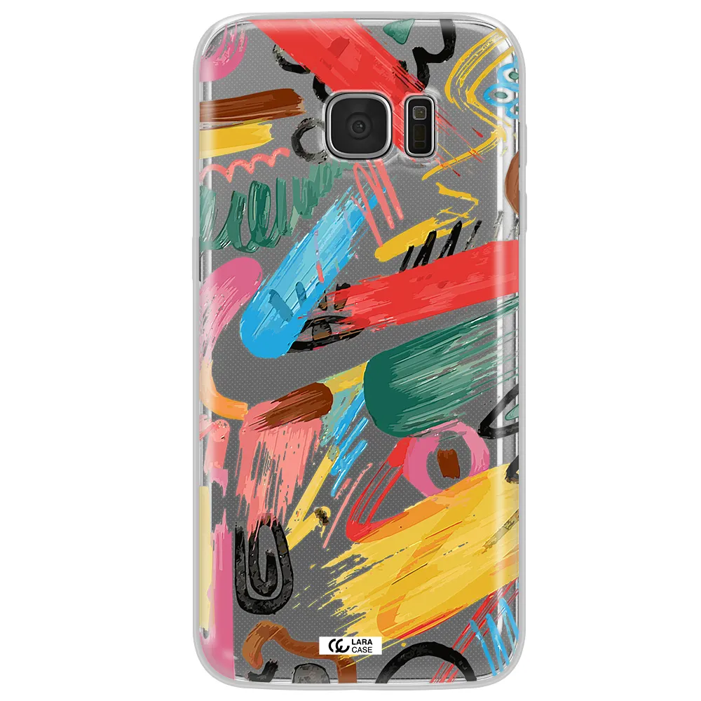 Oil Paint Abstract Samsung S7 Edge Clear TPU Case