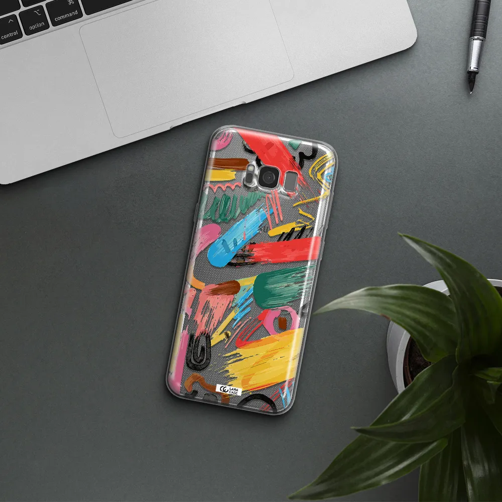 Oil Paint Abstract Samsung S8 Plus Clear TPU Case
