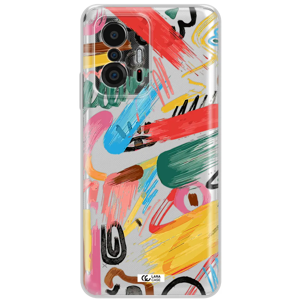 Oil Paint Abstract Xiaomi 11T Clear Tpu Case