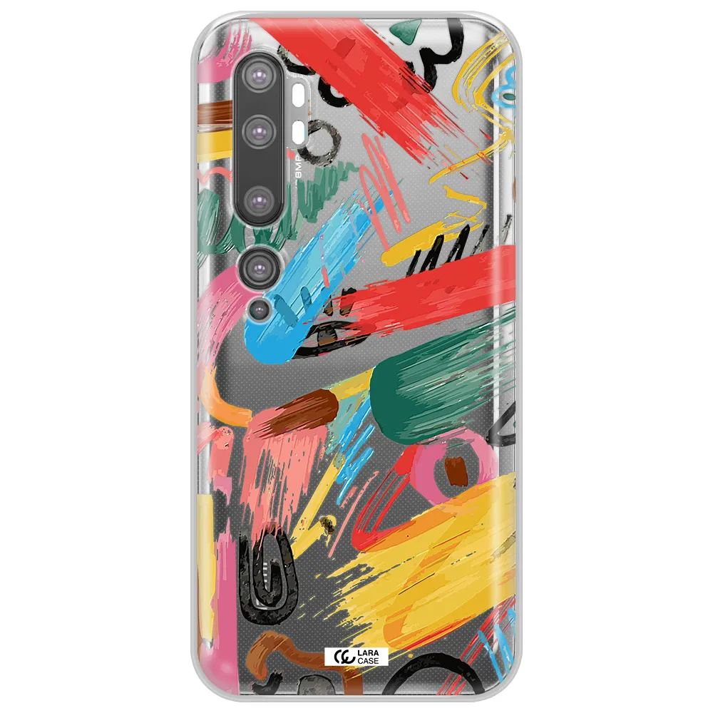 Oil Paint Abstract Xiaomi Mi Note 10 Clear TPU Case