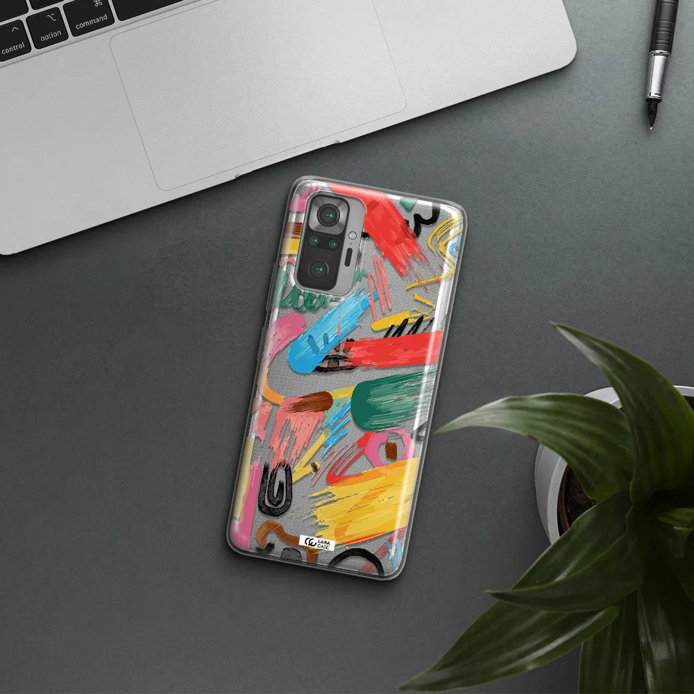 Oil Paint Abstract Xiaomi Note 10 Pro Clear TPU Case
