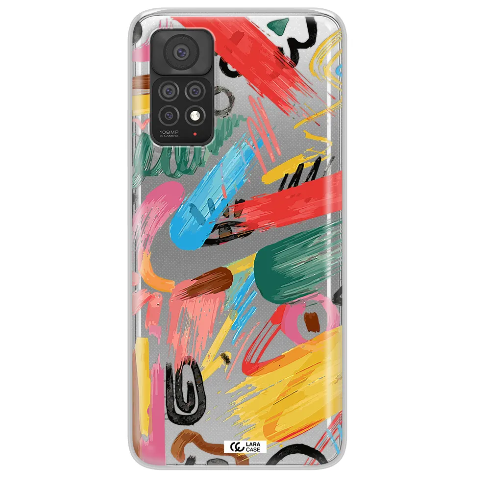 Oil Paint Abstract Xiaomi Note 11 Pro Clear TPU Case