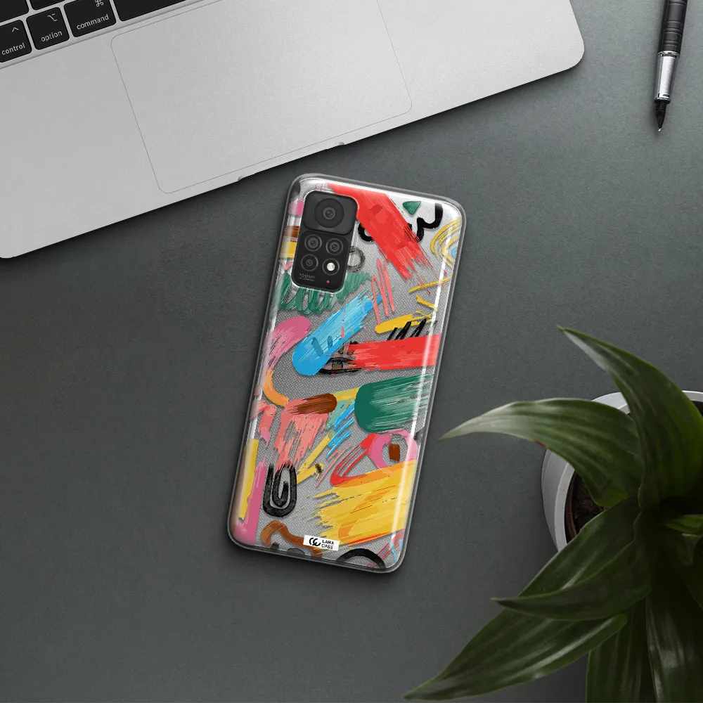 Oil Paint Abstract Xiaomi Note 11 Pro Clear TPU Case