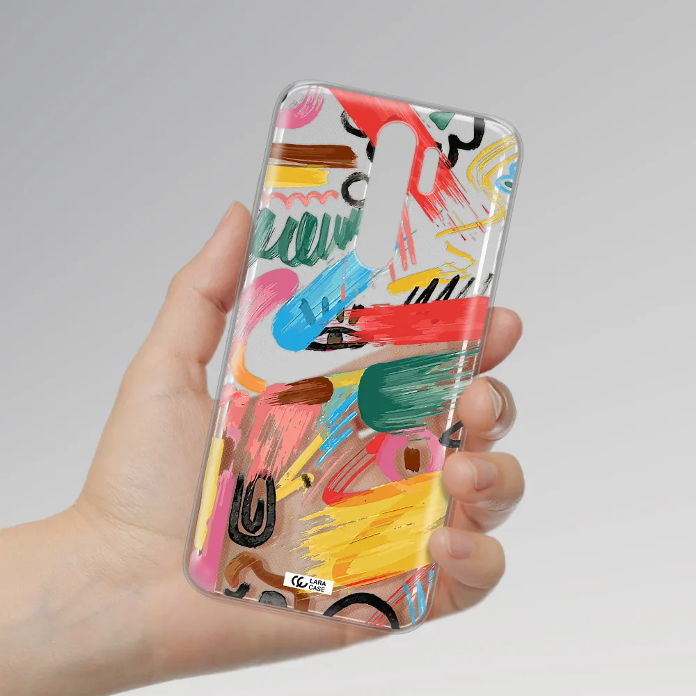 Oil Paint Abstract Xiaomi Note 8 Pro Clear TPU Case