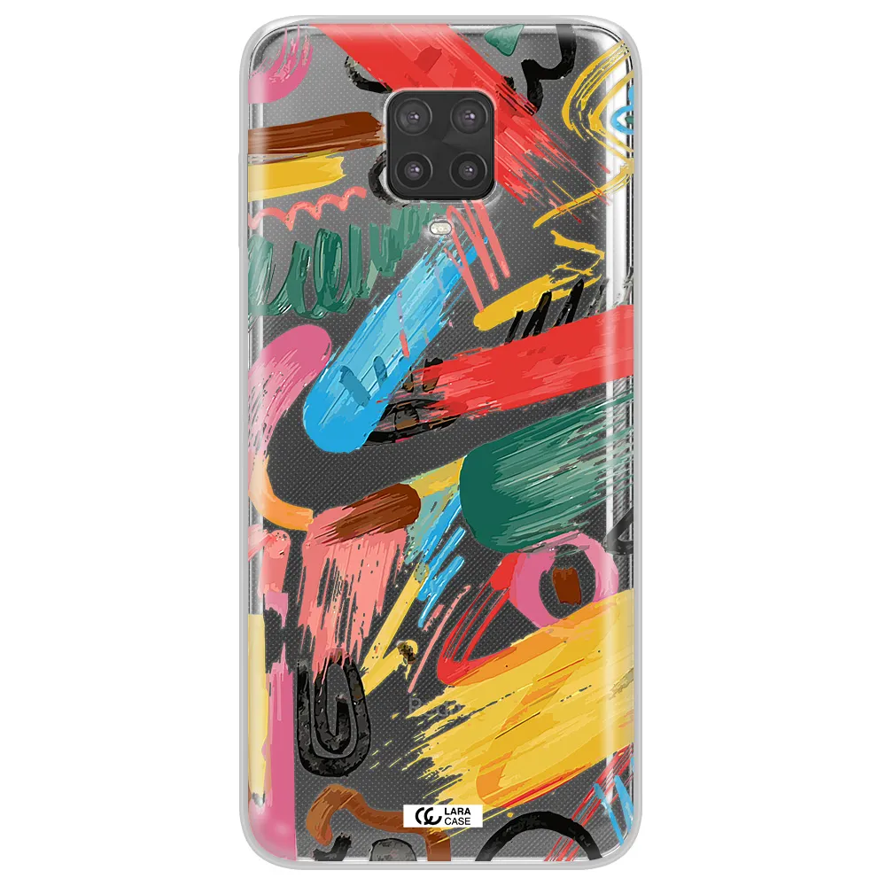 Oil Paint Abstract Xiaomi Note 9 Pro Clear TPU Case