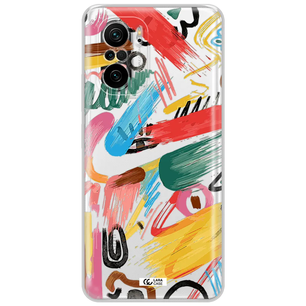 Oil Paint Abstract Xiaomi Poco F3 Clear Tpu Case
