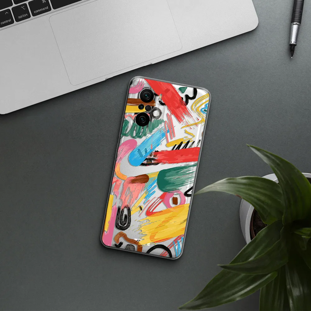 Oil Paint Abstract Xiaomi Poco F3 Clear Tpu Case
