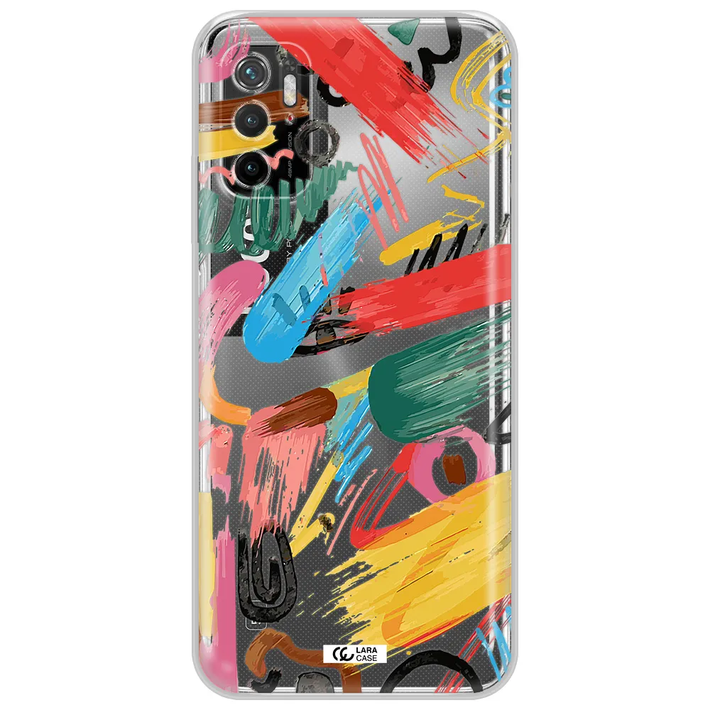 Oil Paint Abstract Xiaomi Poco M3 Pro Clear Tpu Case