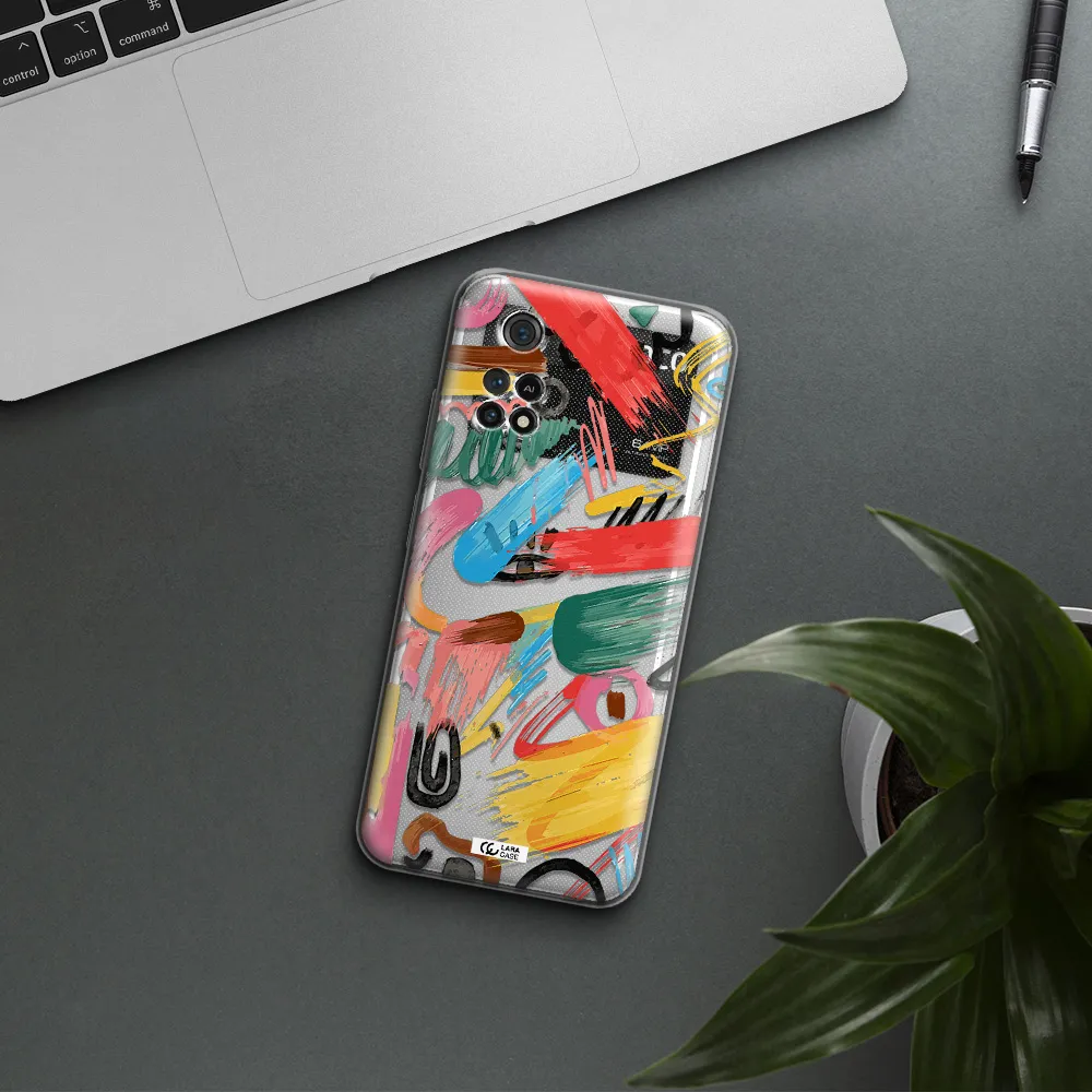 Oil Paint Abstract Xiaomi Poco M4 Pro 4G Clear Tpu Case