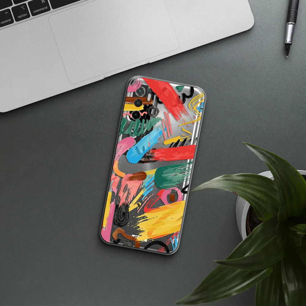 Oil Paint Abstract Xiaomi Poco M4 Pro 5G Clear Tpu Case