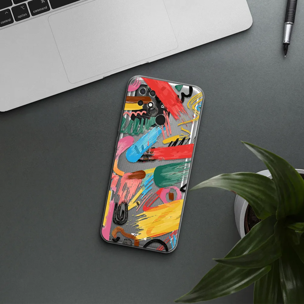 Oil Paint Abstract Xiaomi Redmi 10C Clear TPU Case