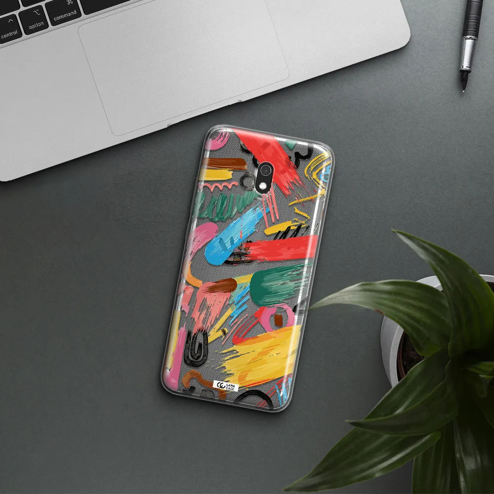 Oil Paint Abstract Xiaomi Redmi 8A Clear TPU Case