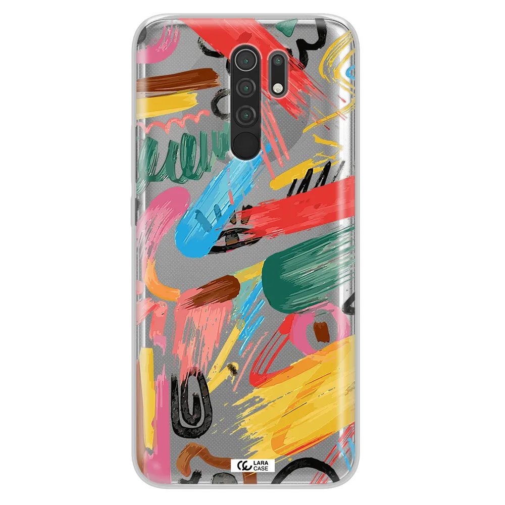 Oil Paint Abstract Xiaomi Redmi 9 Clear TPU Case