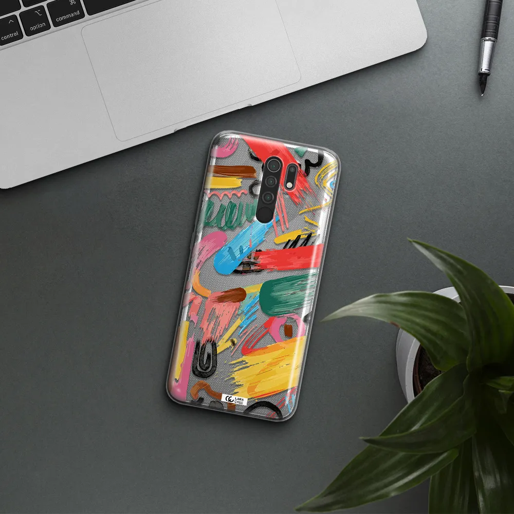 Oil Paint Abstract Xiaomi Redmi 9 Clear TPU Case