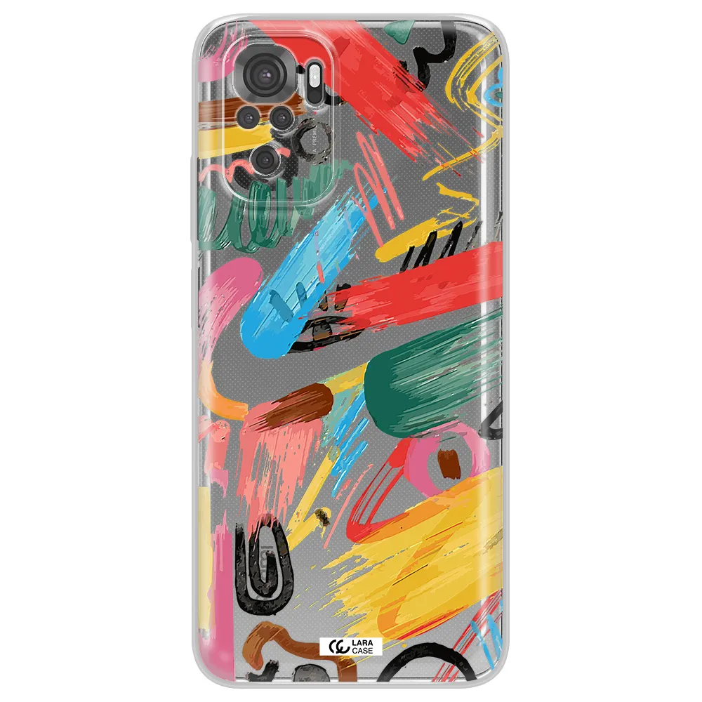 Oil Paint Abstract Xiaomi Redmi Note 10S Clear Tpu Case
