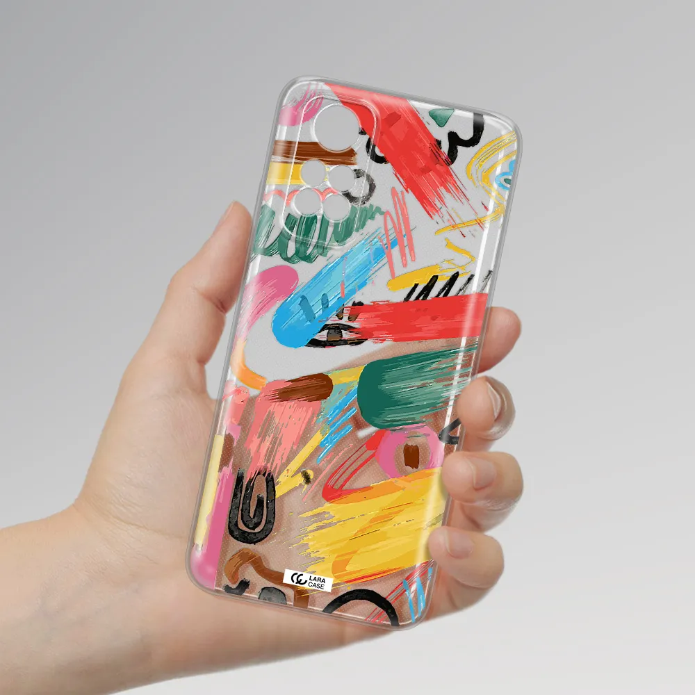 Oil Paint Abstract Xiaomi Redmi Note 11S Clear Tpu Case