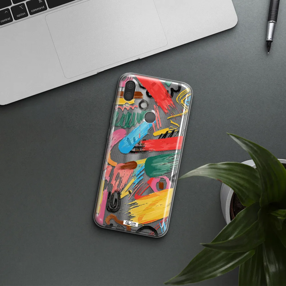 Oil Paint Abstract Xiaomi Redmi Note 7 Clear TPU Case